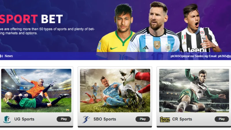 Enjoy the exciting sports betting lobby at PH365